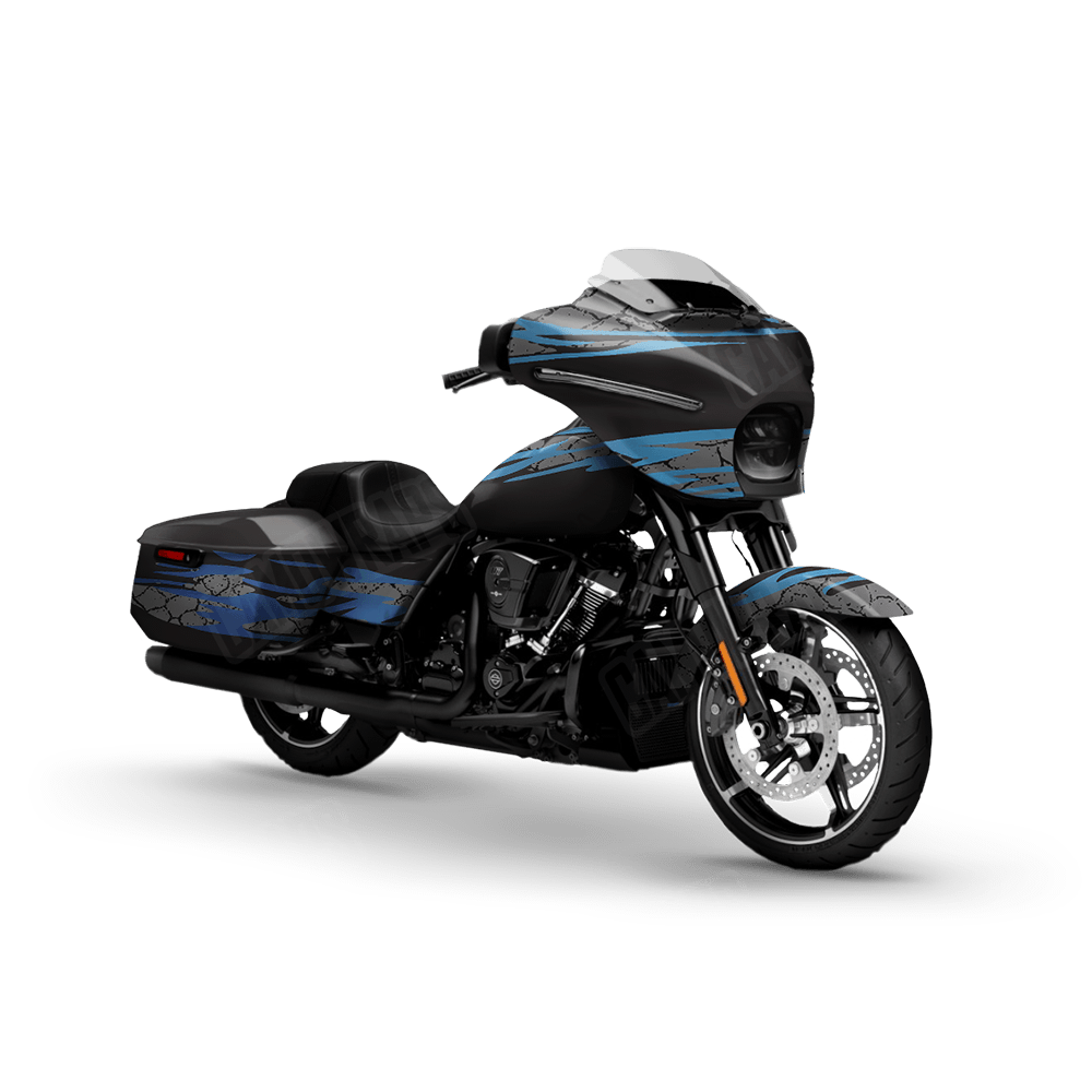 Dragonbreath Blue Motorcycle Wraps