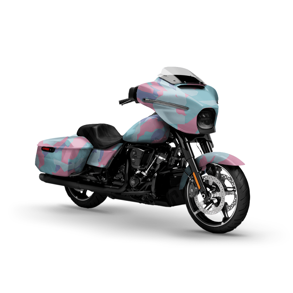 Erratic Cotton Candy Motorcycle Camo Vinyl Wrap