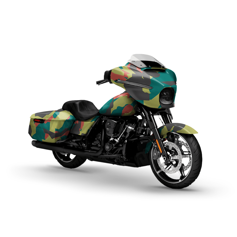 Erratic Fiesta Motorcycle Camo Vinyl Wrap