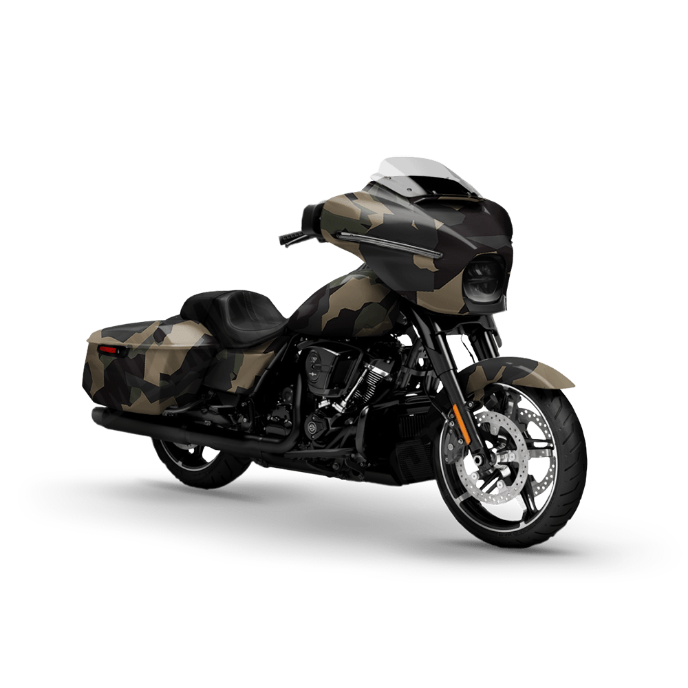 Erratic Militant Charcoal Motorcycle Camo Vinyl Wrap