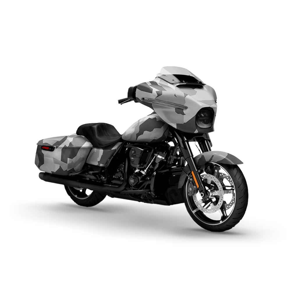 Erratic Snow Motorcycle Camo Vinyl Wrap