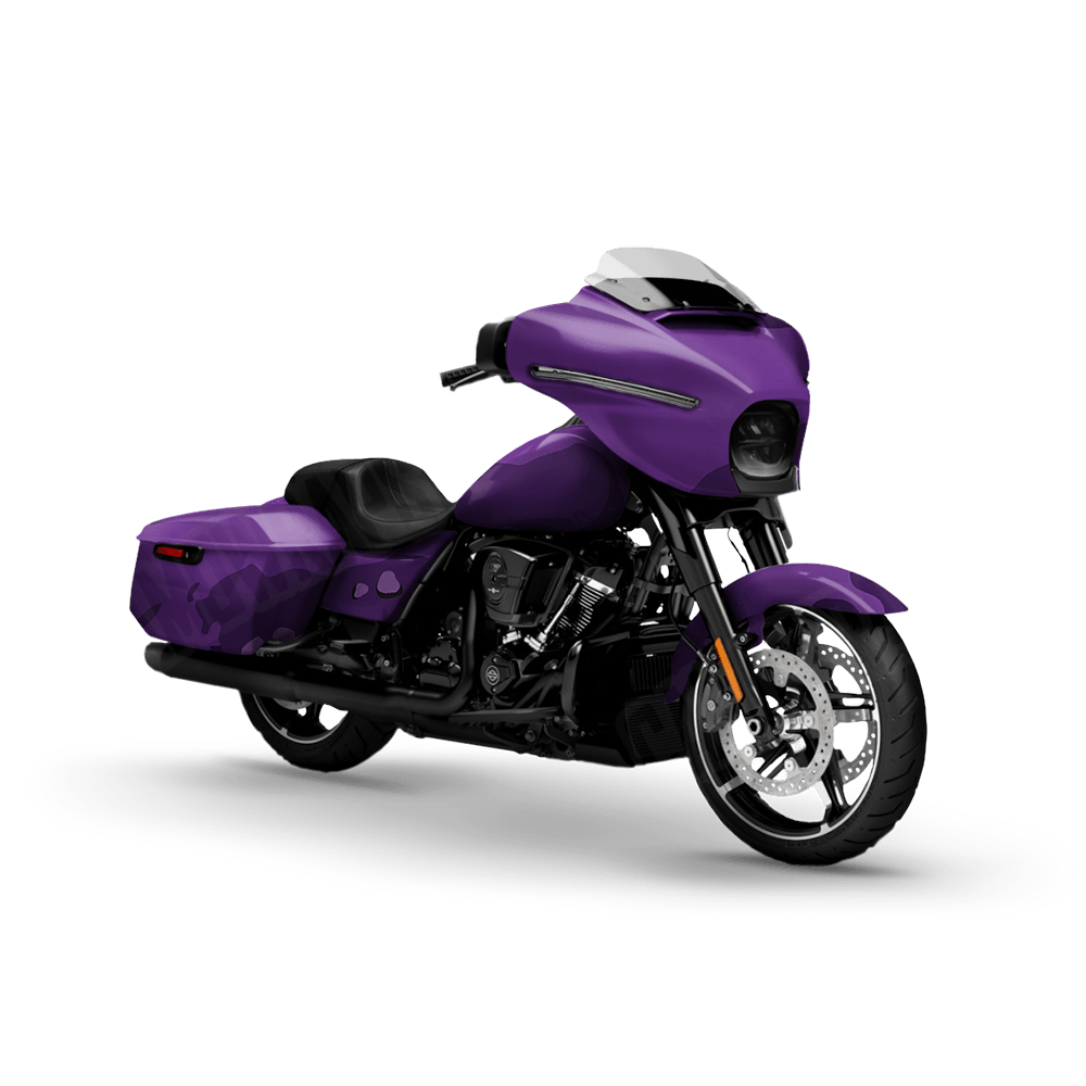 Jumbo Battle Storm Elite Purple Motorcycle Camo Vinyl Wrap