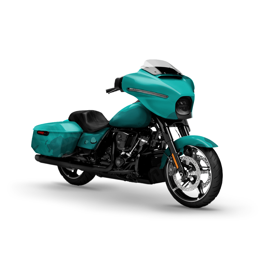 Jumbo Battle Storm Elite Tiffany Blue Motorcycle Camo Vinyl Wrap