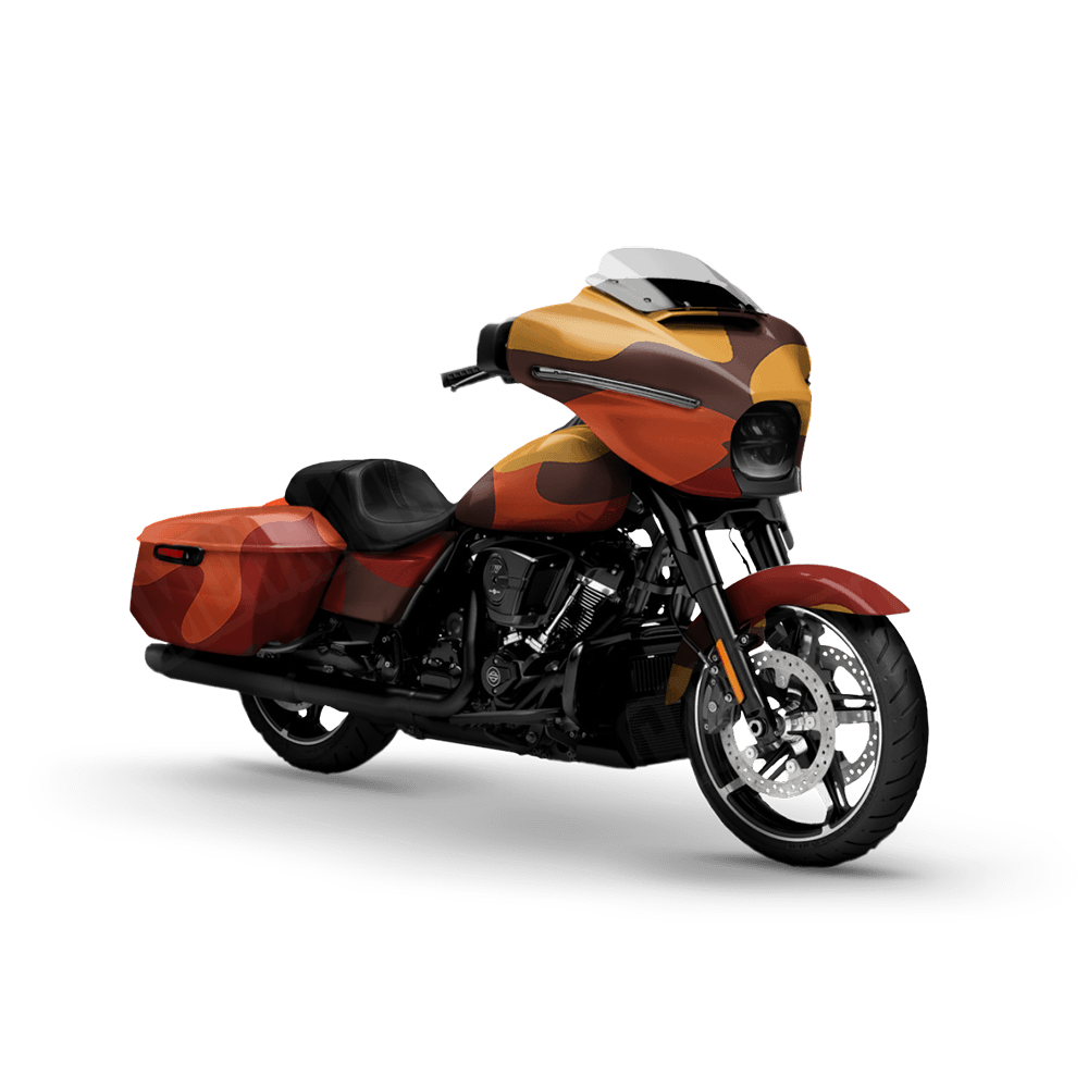 Jumbo Classic Autumn Motorcycle Camo Vinyl Wrap