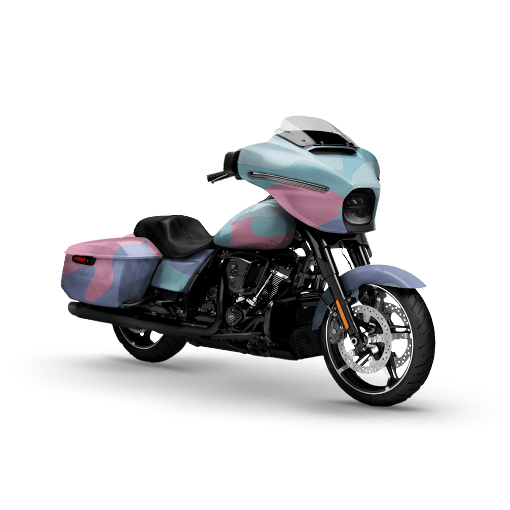 Jumbo Classic Cotton Candy Motorcycle Camo Vinyl Wrap