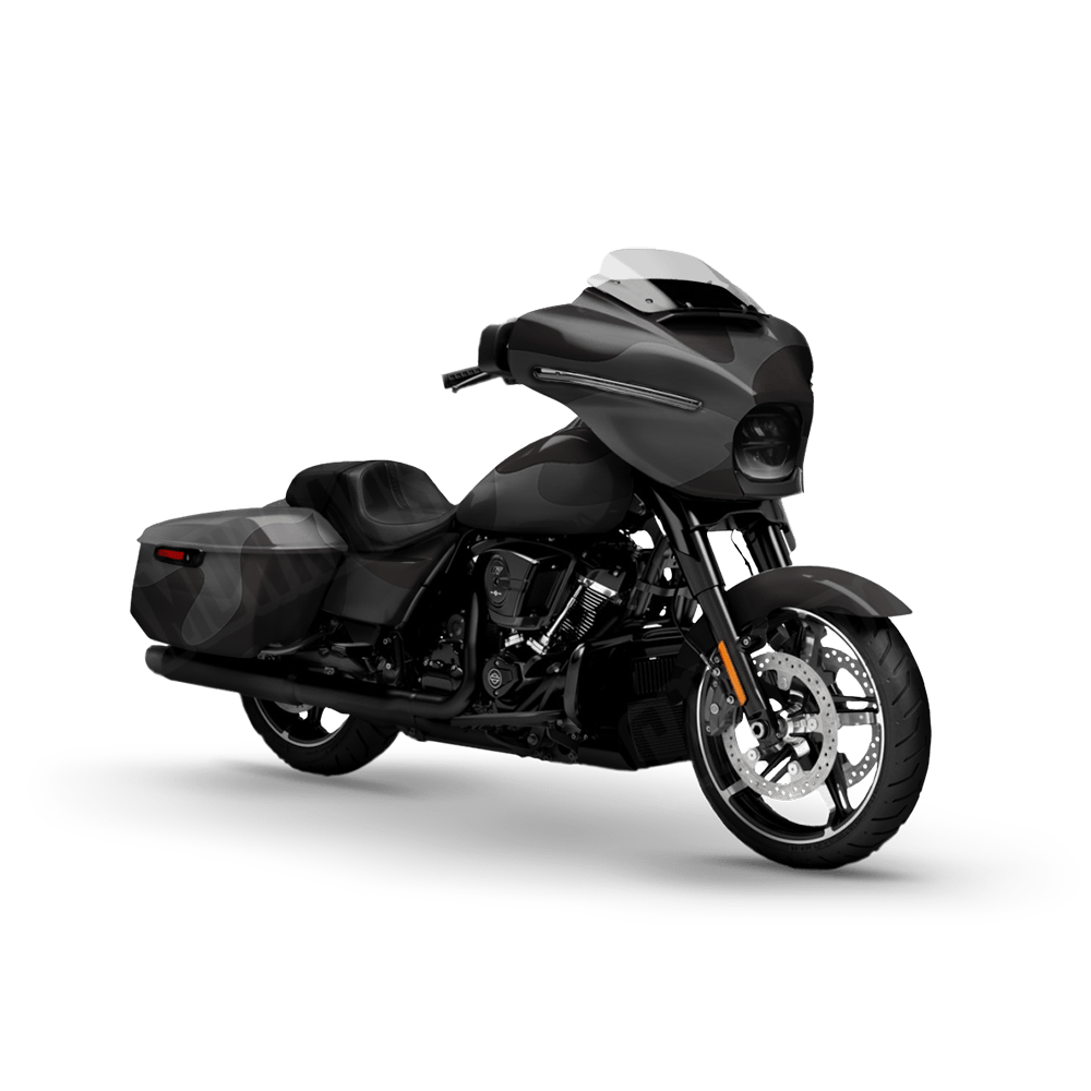 Jumbo Classic Elite Black Motorcycle Camo Vinyl Wrap