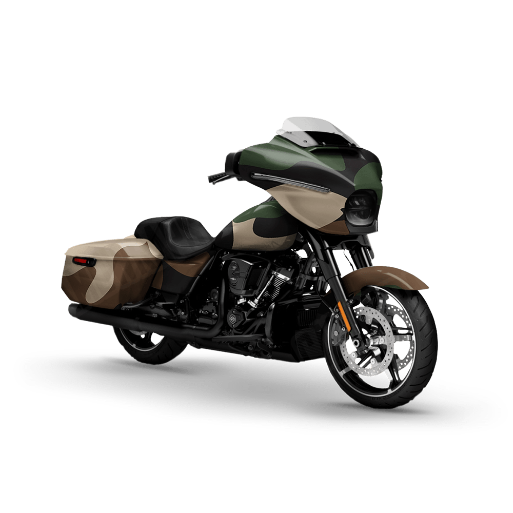 Jumbo Classic Woodland Motorcycle Camo Vinyl Wrap