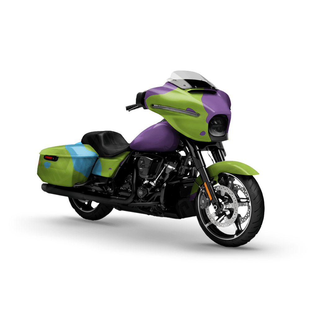 Jumbo Cumulus Carnival Motorcycle Camo Vinyl Wrap