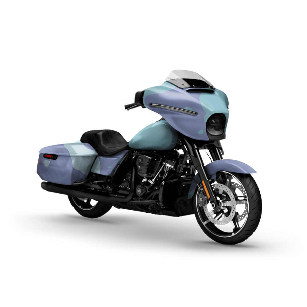 Jumbo Cumulus Cotton Candy Motorcycle Camo Vinyl Wrap