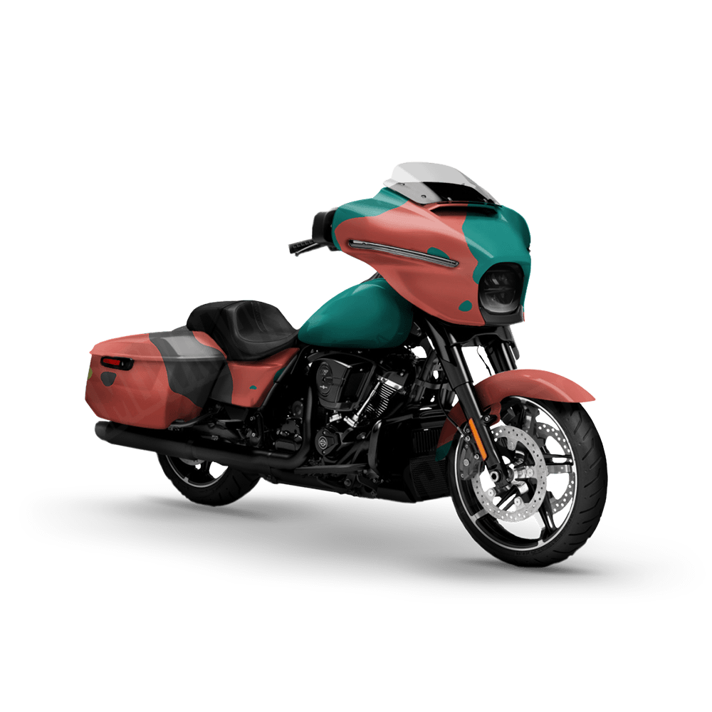 Jumbo Cumulus Fiesta Motorcycle Camo Vinyl Wrap