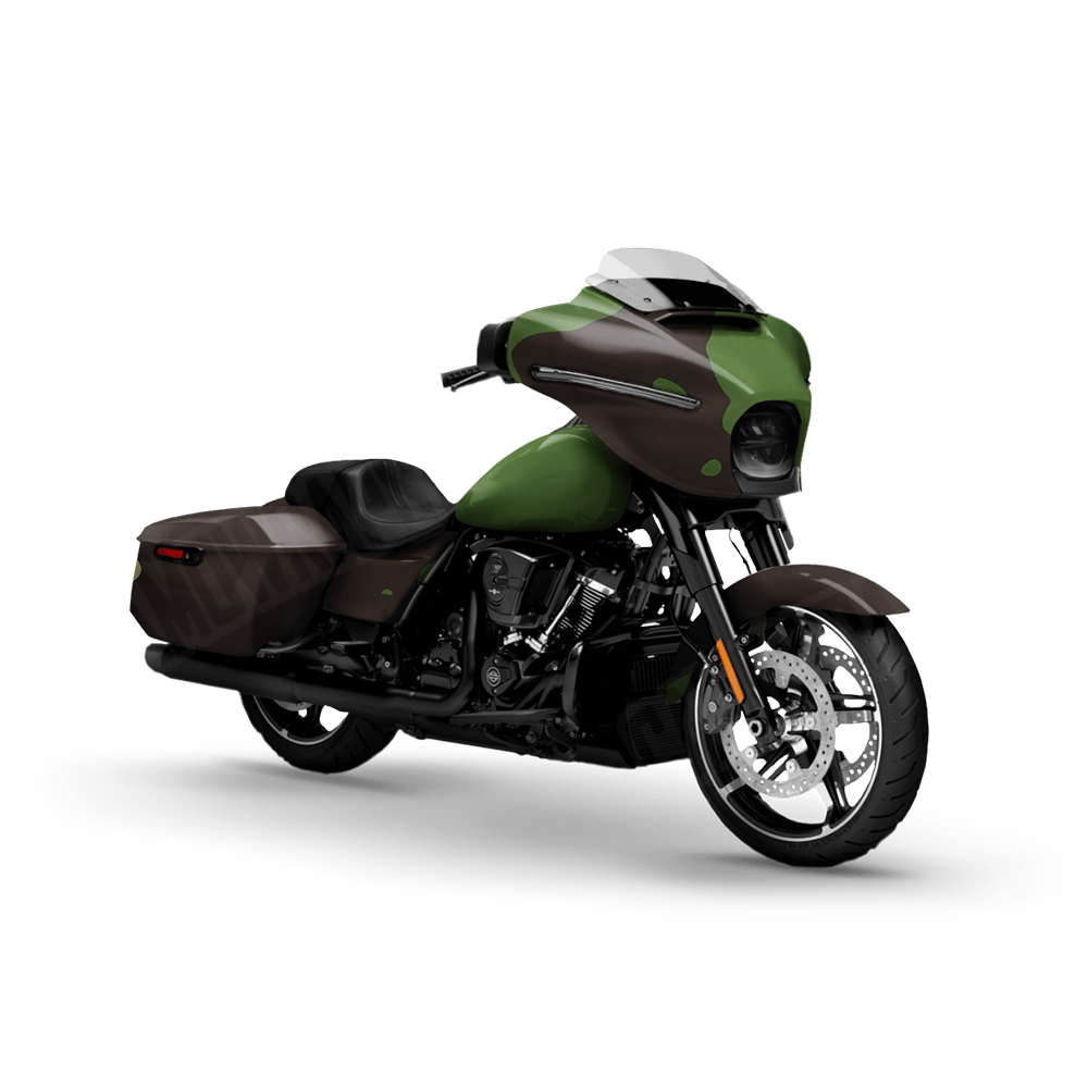 Jumbo Cumulus Jungle Motorcycle Camo Vinyl Wrap