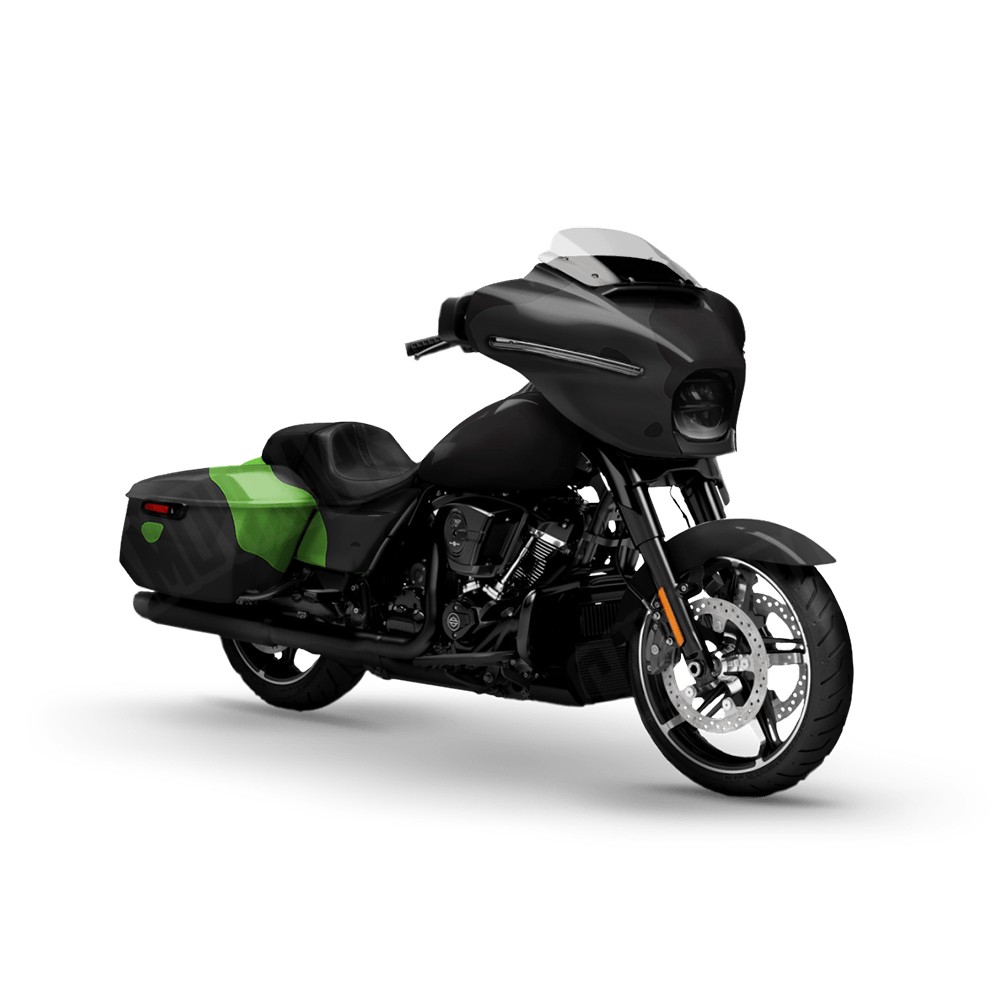 Jumbo Cumulus Metro Green Motorcycle Camo Vinyl Wrap