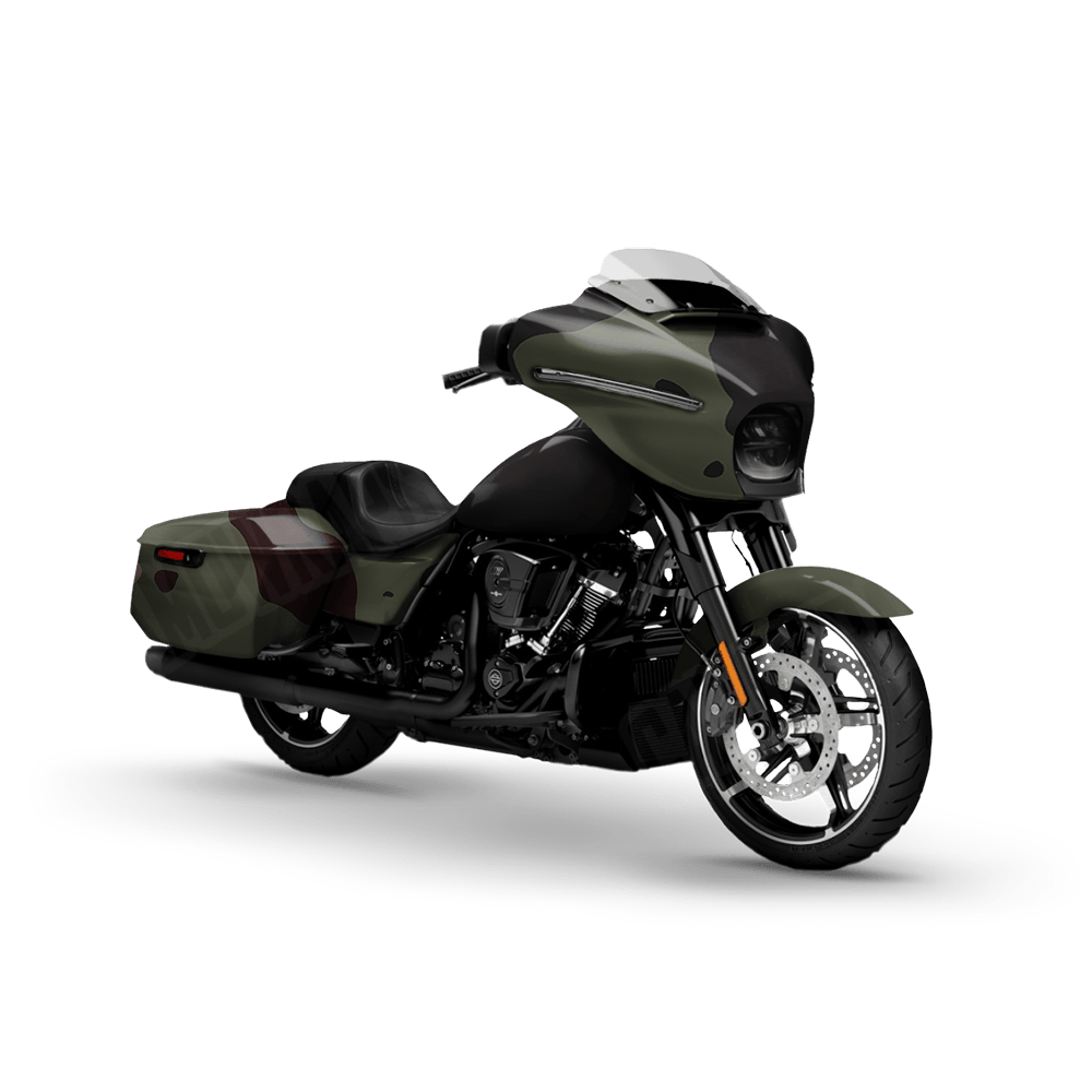 Jumbo Cumulus Militant Blood Motorcycle Camo Vinyl Wrap