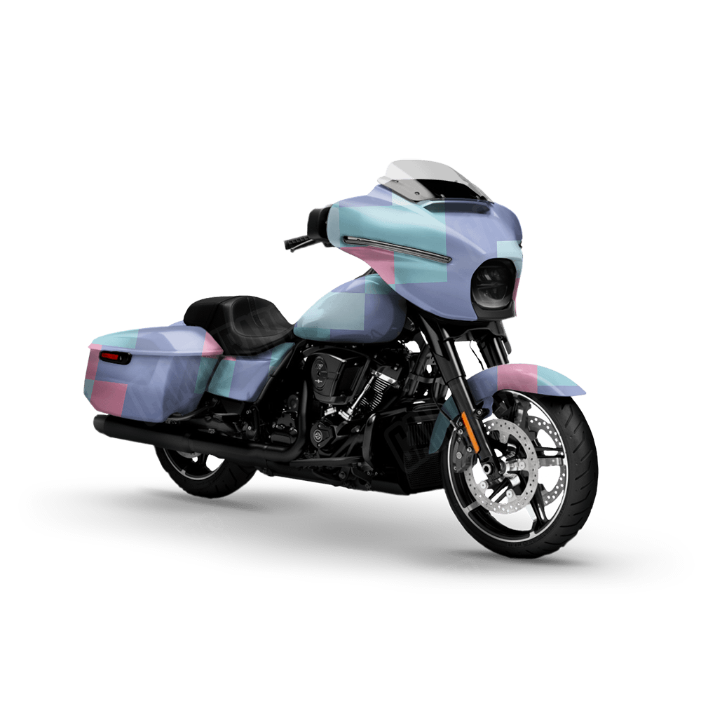 Pixel Cotton Candy Motorcycle Wraps
