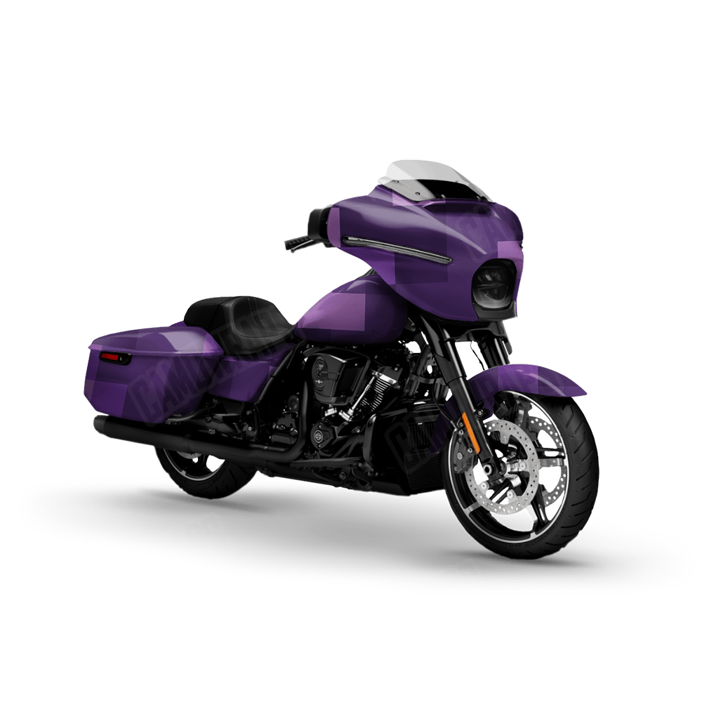 Pixel Elite Purple Motorcycle Wraps