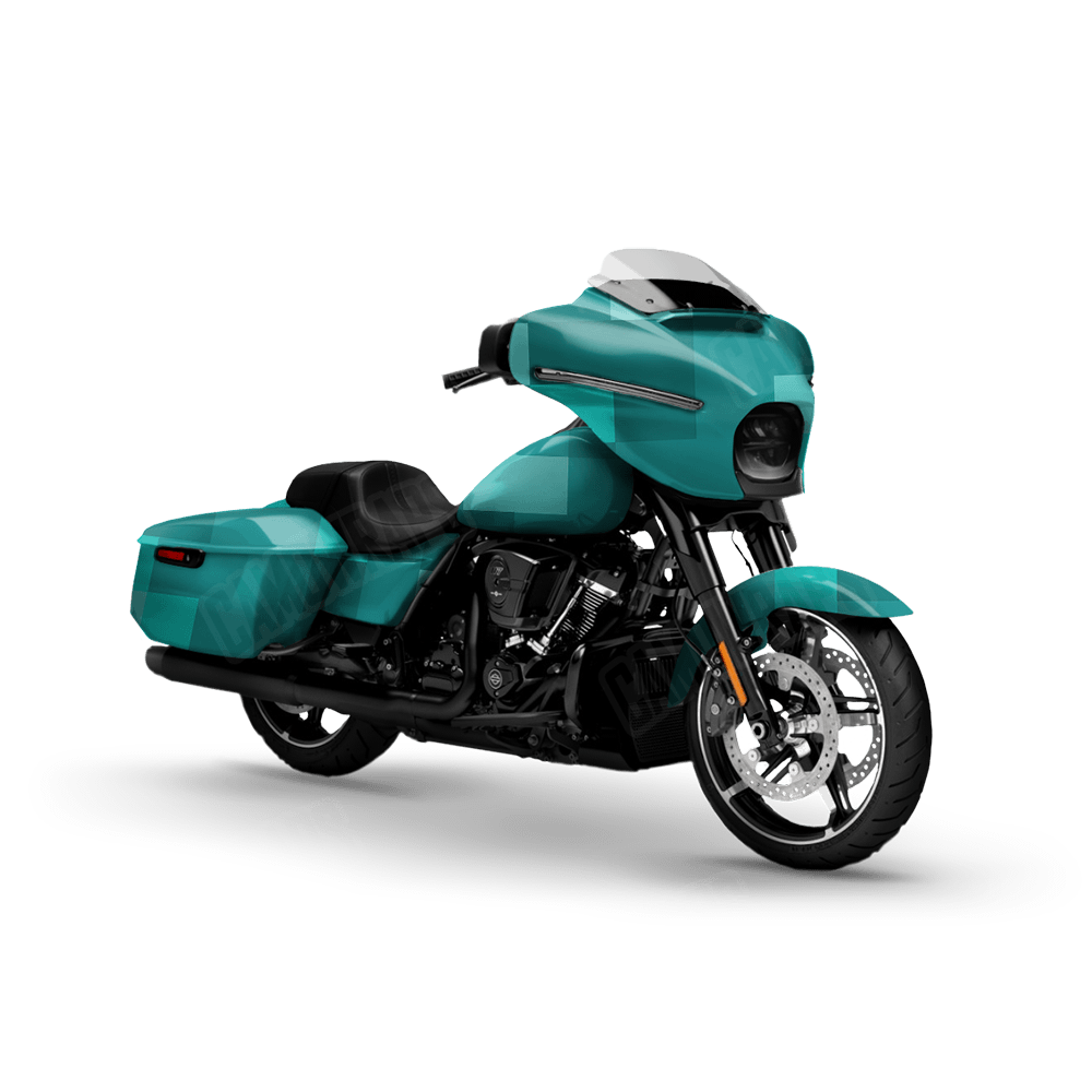 Pixel Elite Tiffany Blue Motorcycle Wraps