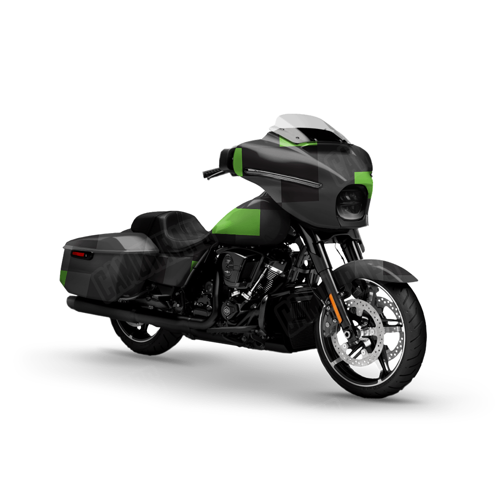 Pixel Metro Green Motorcycle Wraps