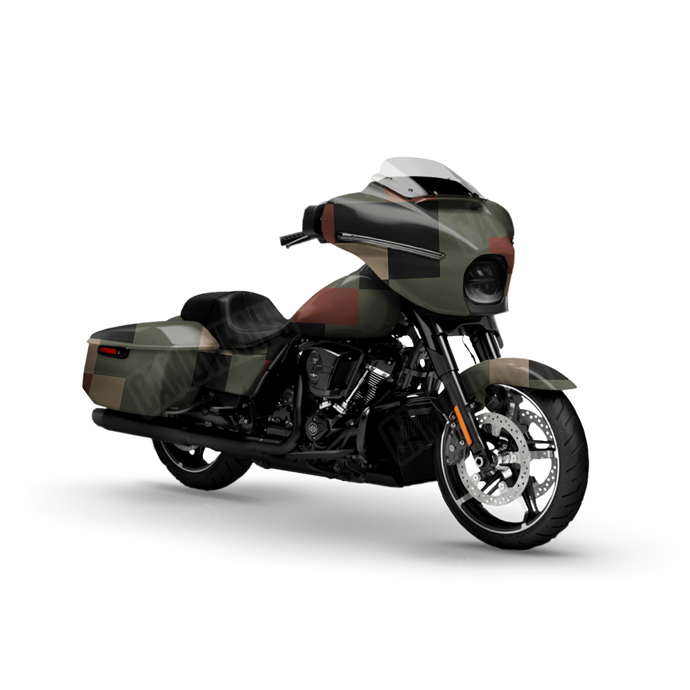 Pixel Militant Copper Motorcycle Wraps