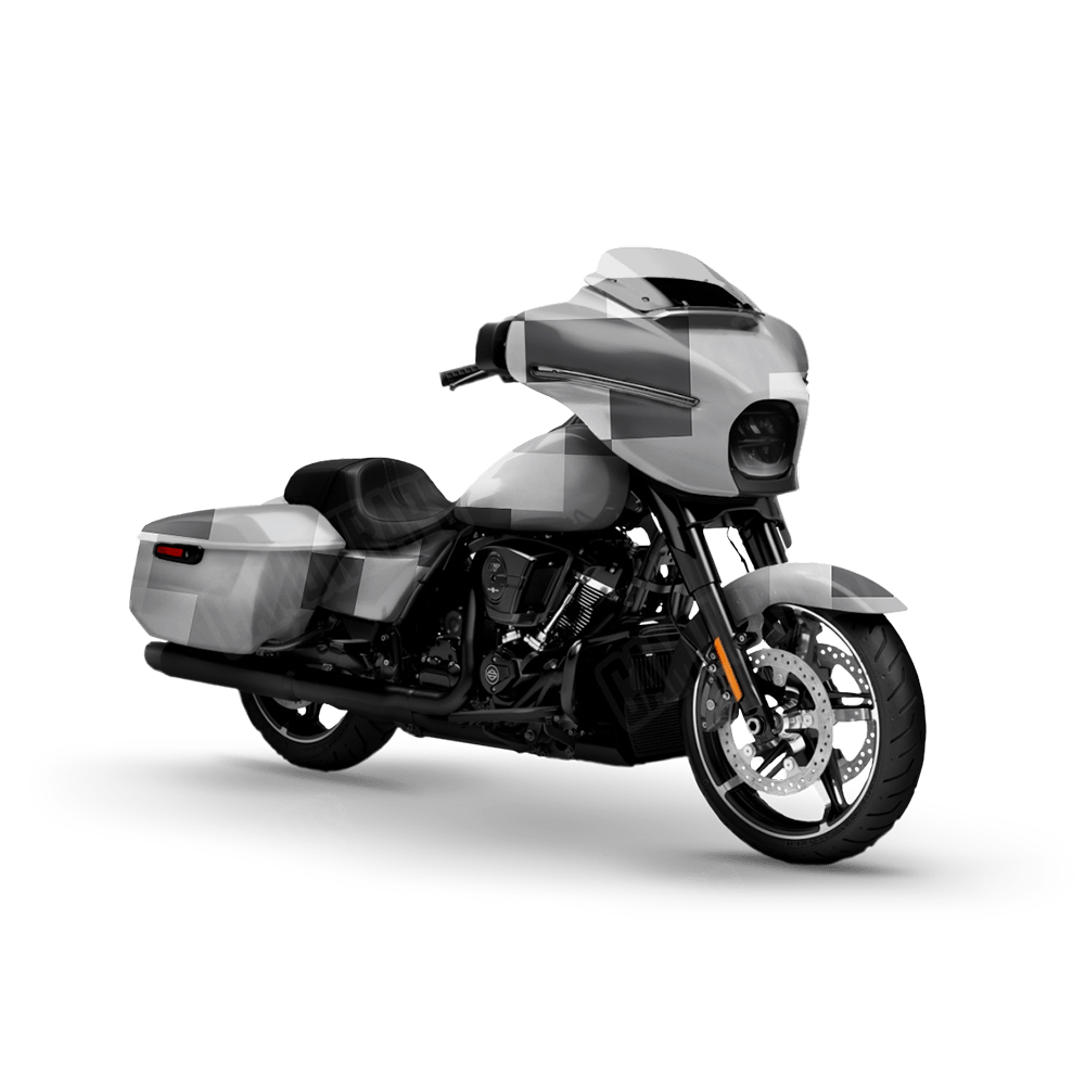 Pixel Snow Motorcycle Wraps