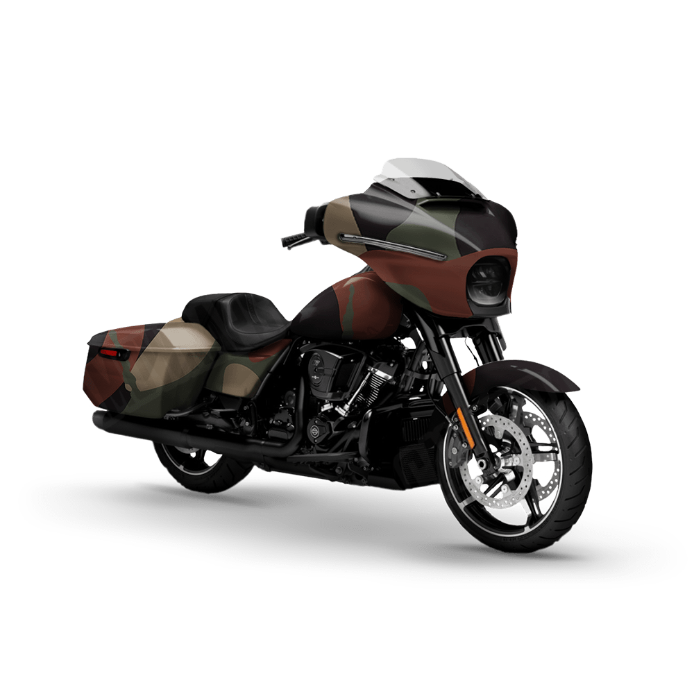 Jumbo Ragged Militant Copper Motorcycle Camo Vinyl Wrap