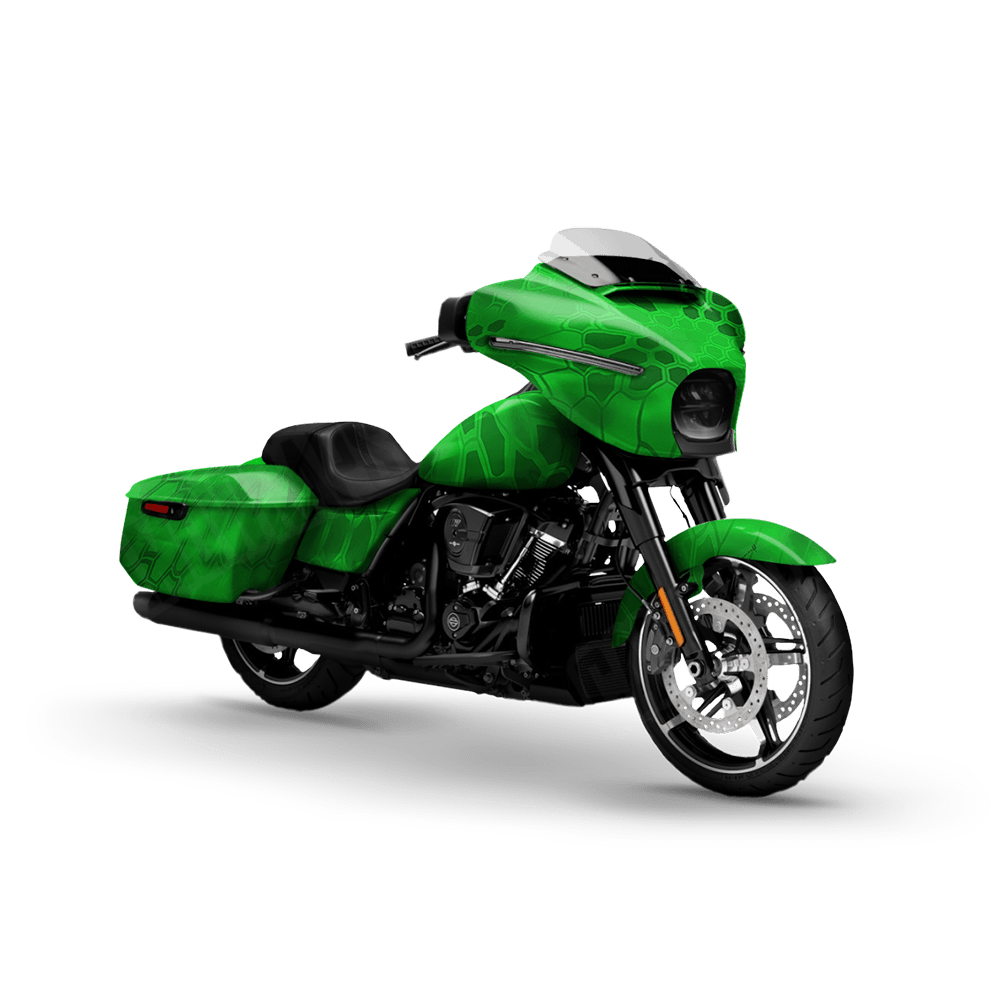 Kryptek Green Motorcycle Camo Vinyl Wrap