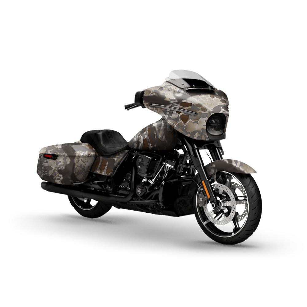 Kryptek Obskura Driftwood Motorcycle Camo Vinyl Wrap