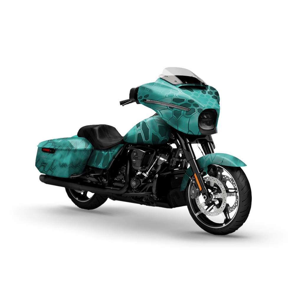 Kryptek Tiffany Blue Motorcycle Camo Vinyl Wrap