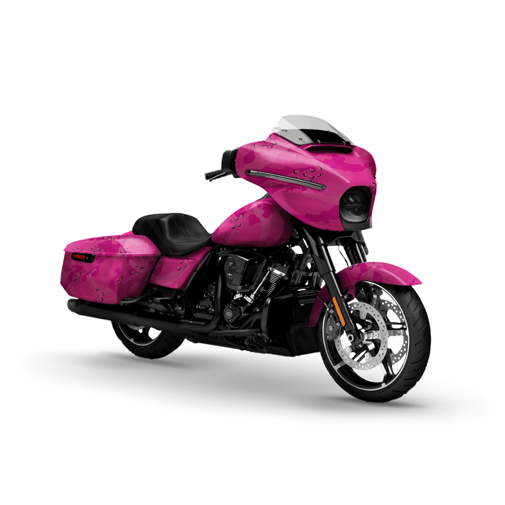 Large Battle Storm Elite Magenta Motorcycle Camo Vinyl Wrap