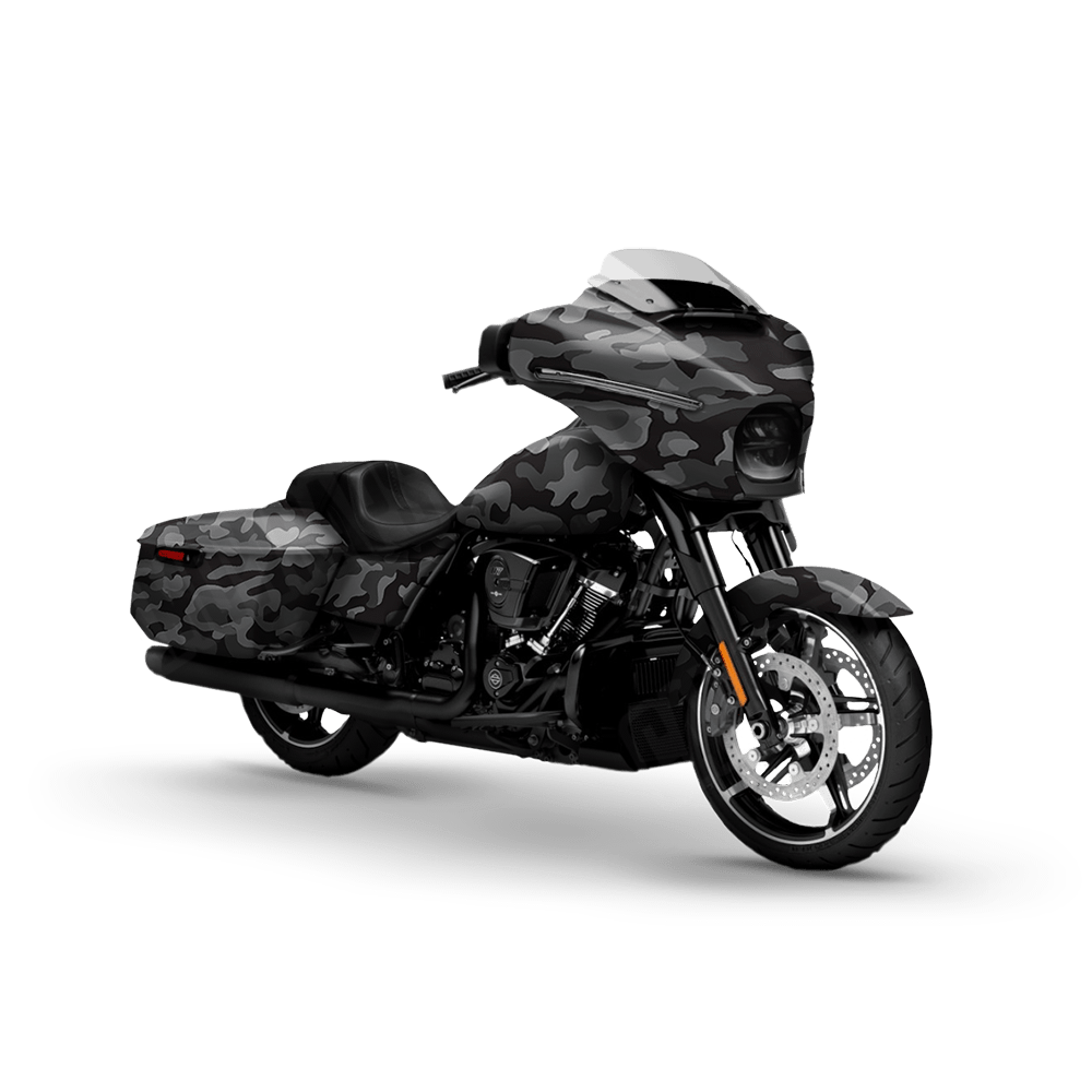 Large Classic Midnight Motorcycle Camo Vinyl Wrap