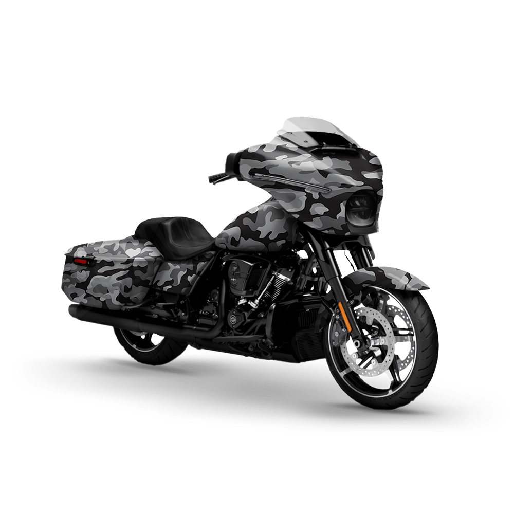 Large Classic Urban Night Motorcycle Camo Vinyl Wrap