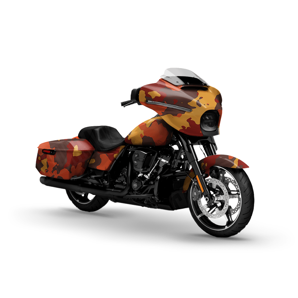 Large Cumulus Autumn Motorcycle Camo Vinyl Wrap