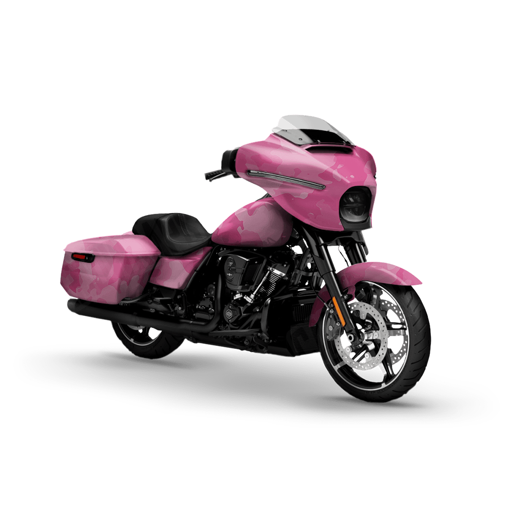 Large Cumulus Elite Pink Motorcycle Camo Vinyl Wrap
