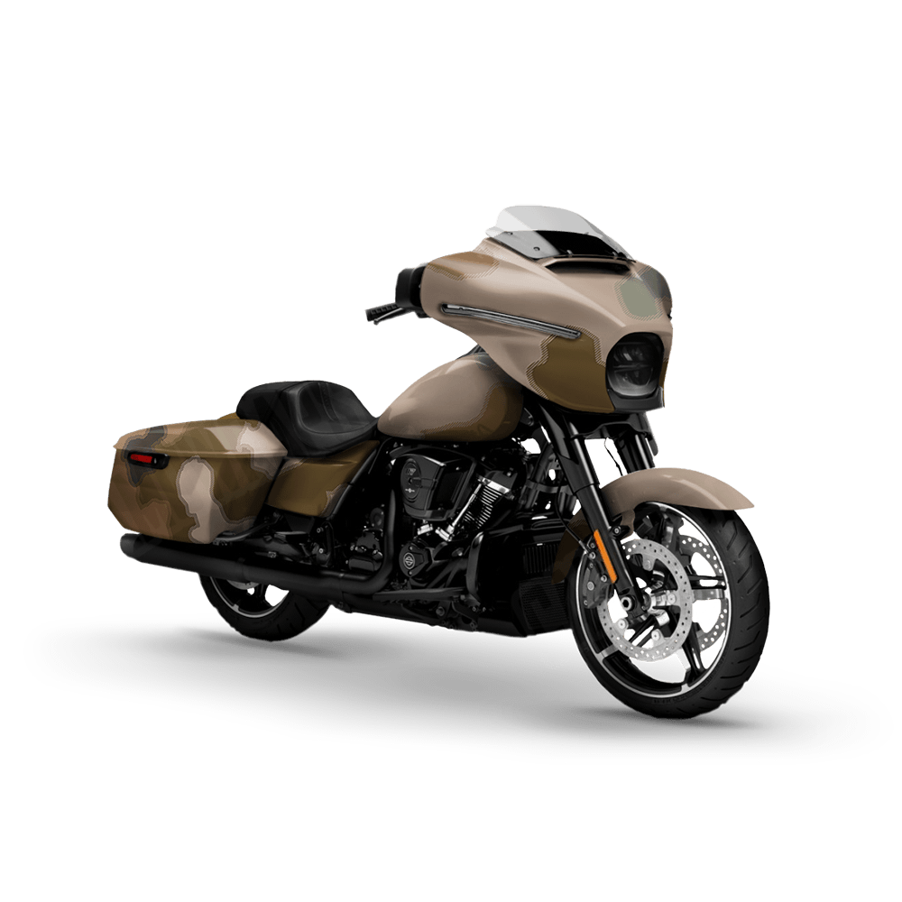 Large Nemesis Desert Scorpion Motorcycle Camo Vinyl Wrap
