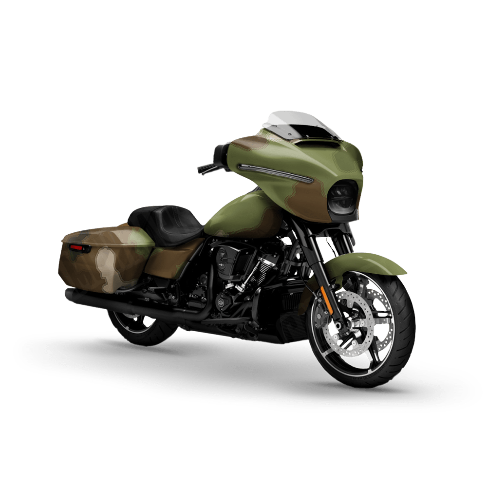 Large Nemesis Woodlands Wolf Motorcycle Camo Vinyl Wrap