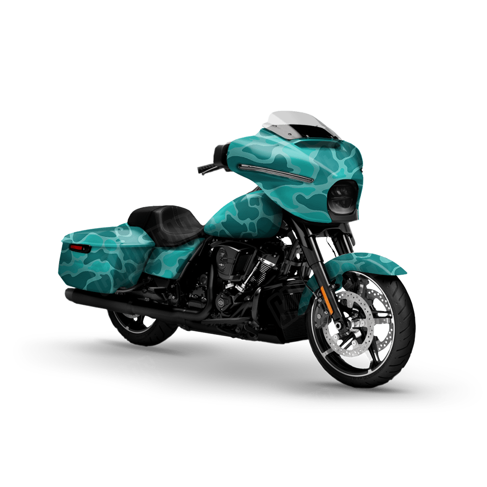 Old School Duck Elite Tiffany Blue Motorcycle Wraps