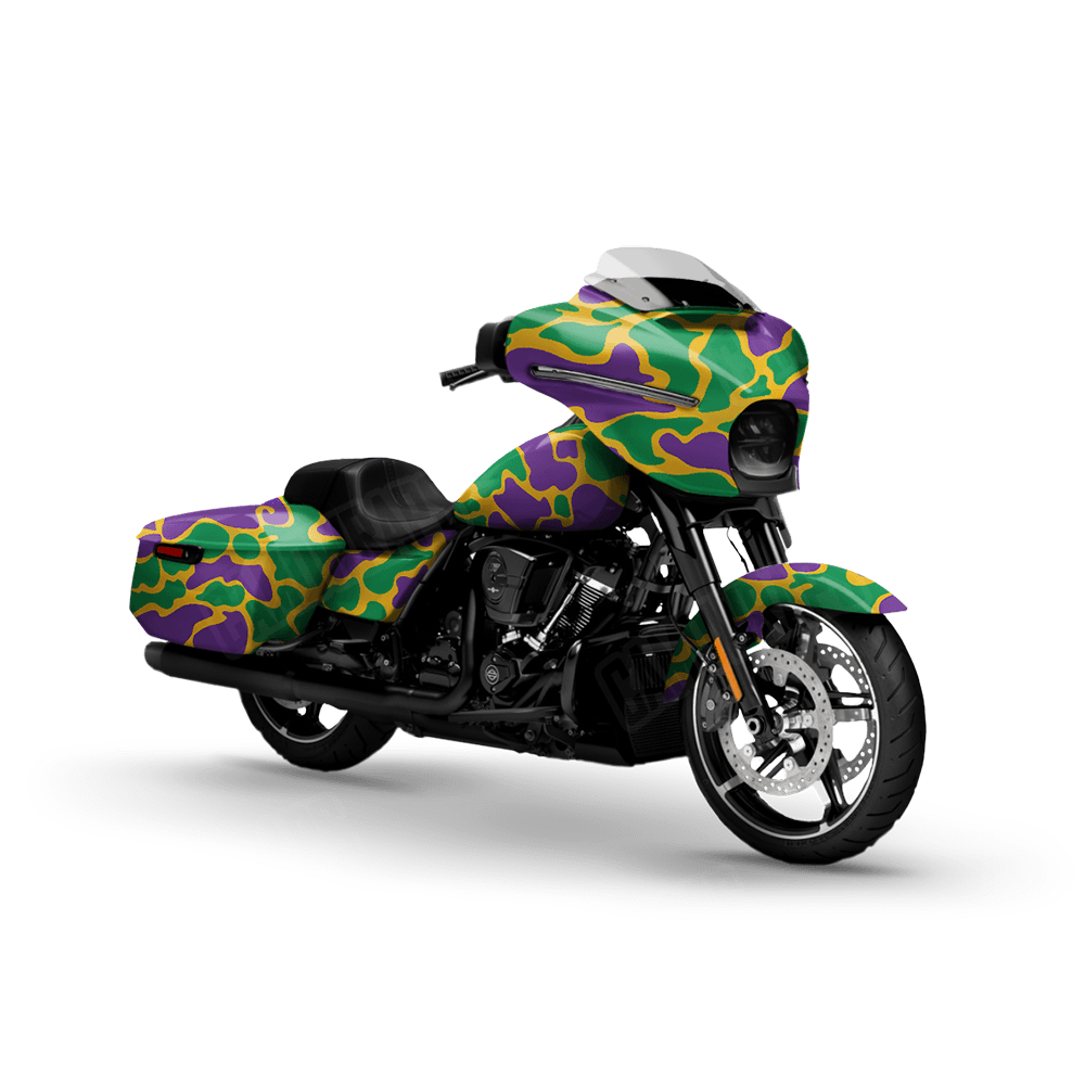 Old School Duck Mardi Gras Motorcycle Wraps