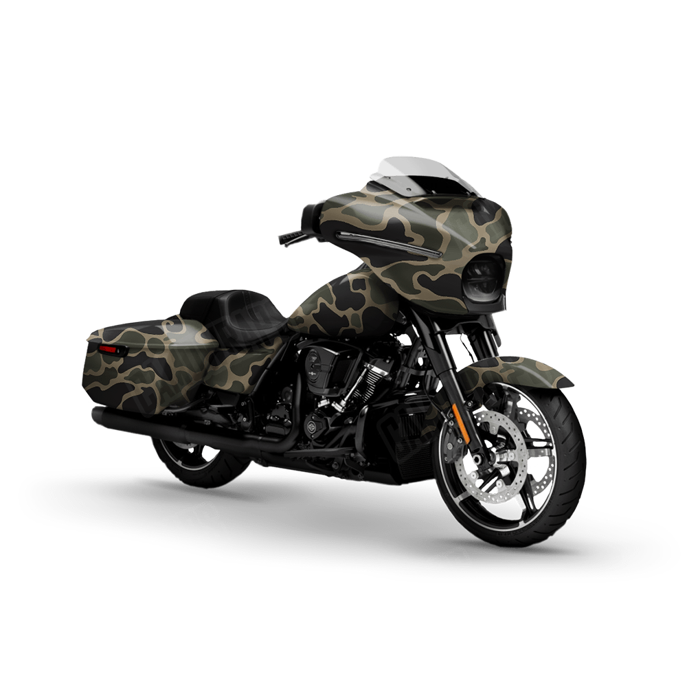 Old School Duck Militant Green Motorcycle Wraps