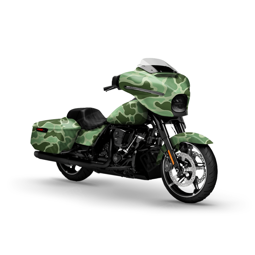 Old School Duck Pistachio Motorcycle Wraps