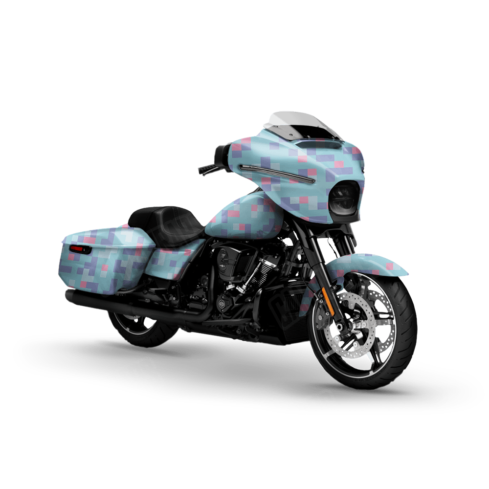Pixel Cotton Candy Motorcycle Wraps