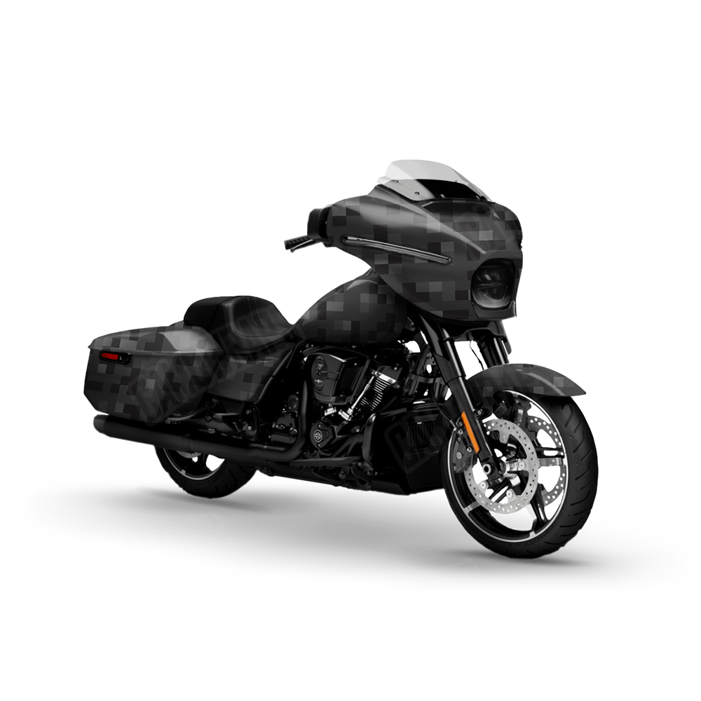 Pixel Elite Black Motorcycle Wraps