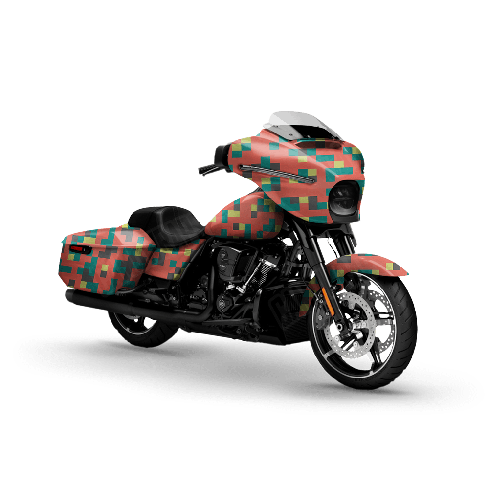Pixel Fiesta Motorcycle Wraps