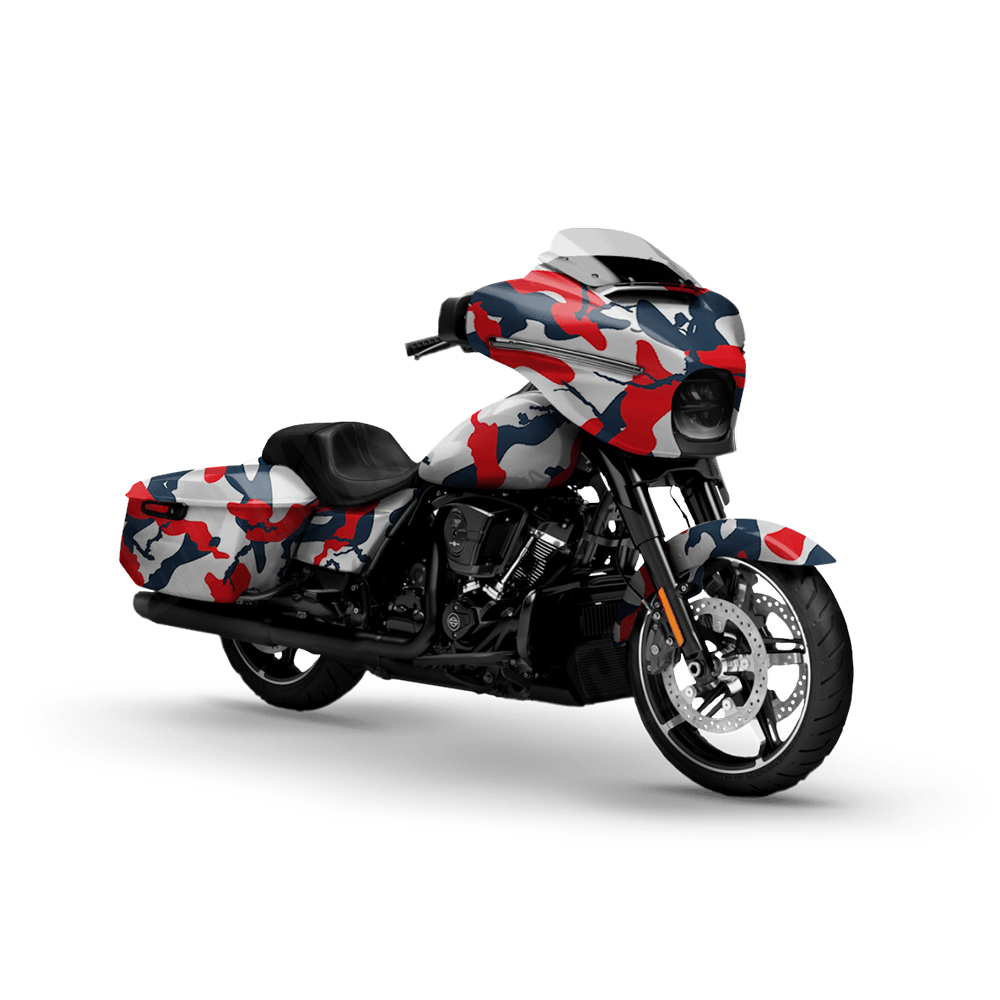 Large Ragged America Motorcycle Camo Vinyl Wrap