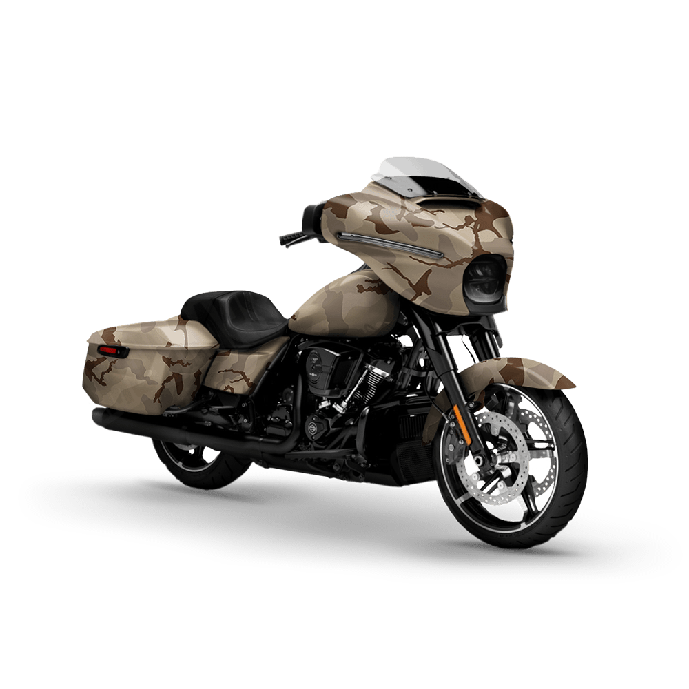 Large Ragged Desert Motorcycle Camo Vinyl Wrap