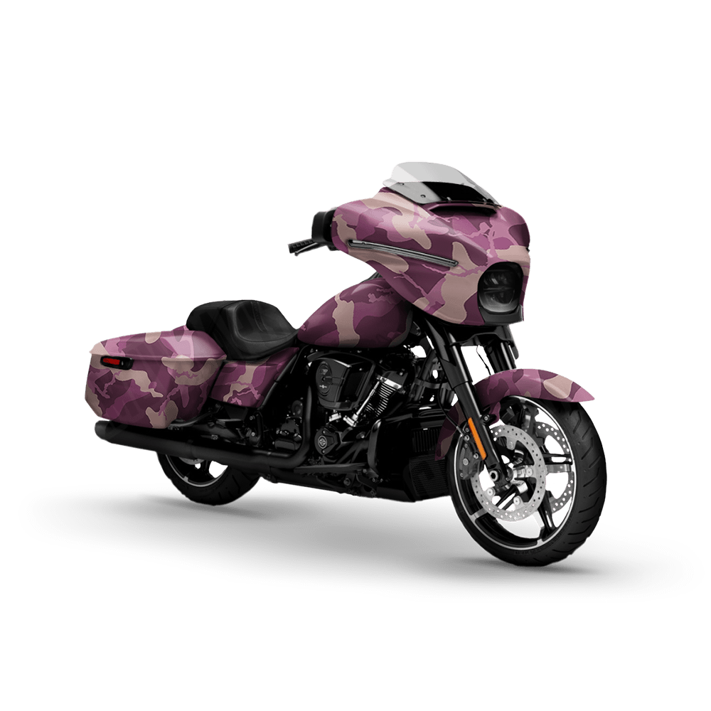 Large Ragged Floral Motorcycle Camo Vinyl Wrap
