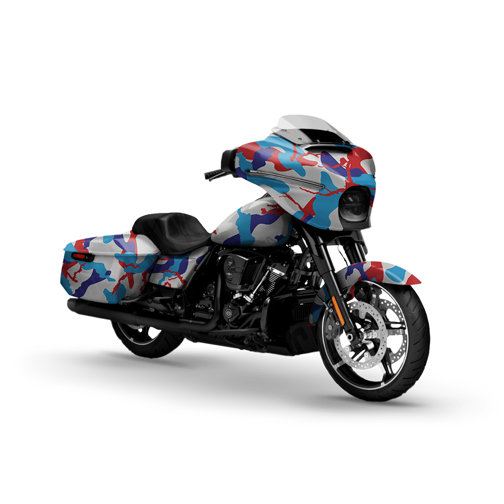 Large Ragged M Series Motorcycle Camo Vinyl Wrap