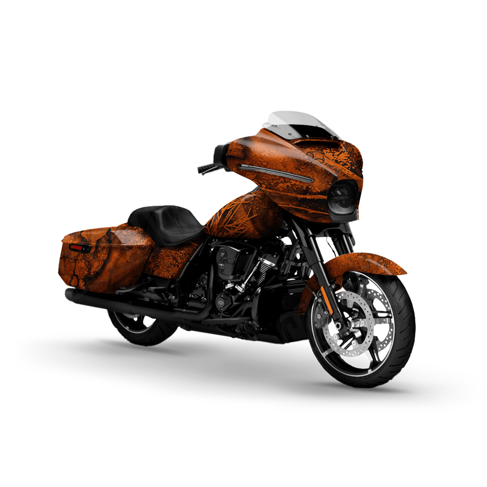 Large Realtree APX Blaze Motorcycle Camo Vinyl Wrap