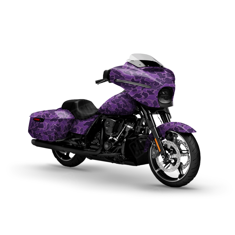 Old School Duck Elite Purple Motorcycle Wraps
