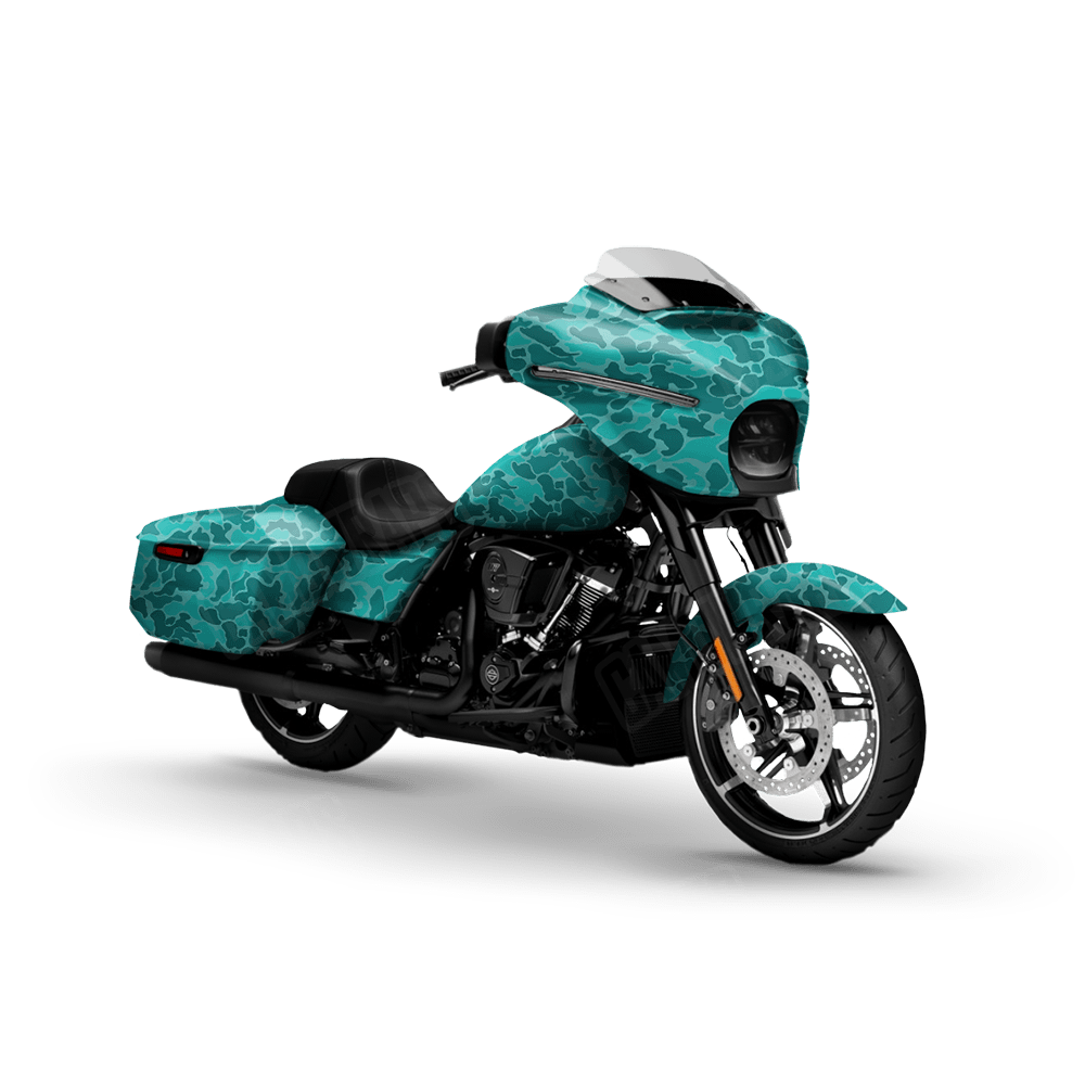 Old School Duck Elite Tiffany Blue Motorcycle Wraps