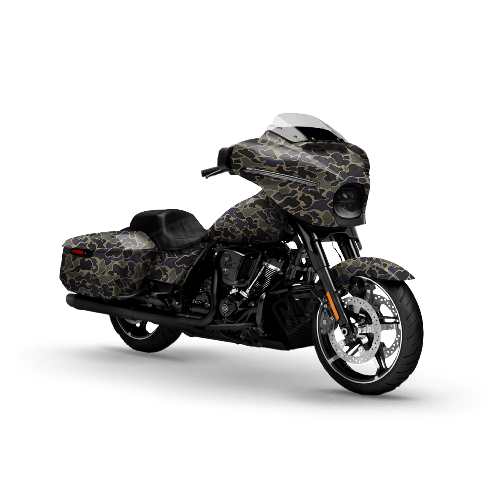 Old School Duck Militant Blue Motorcycle Wraps