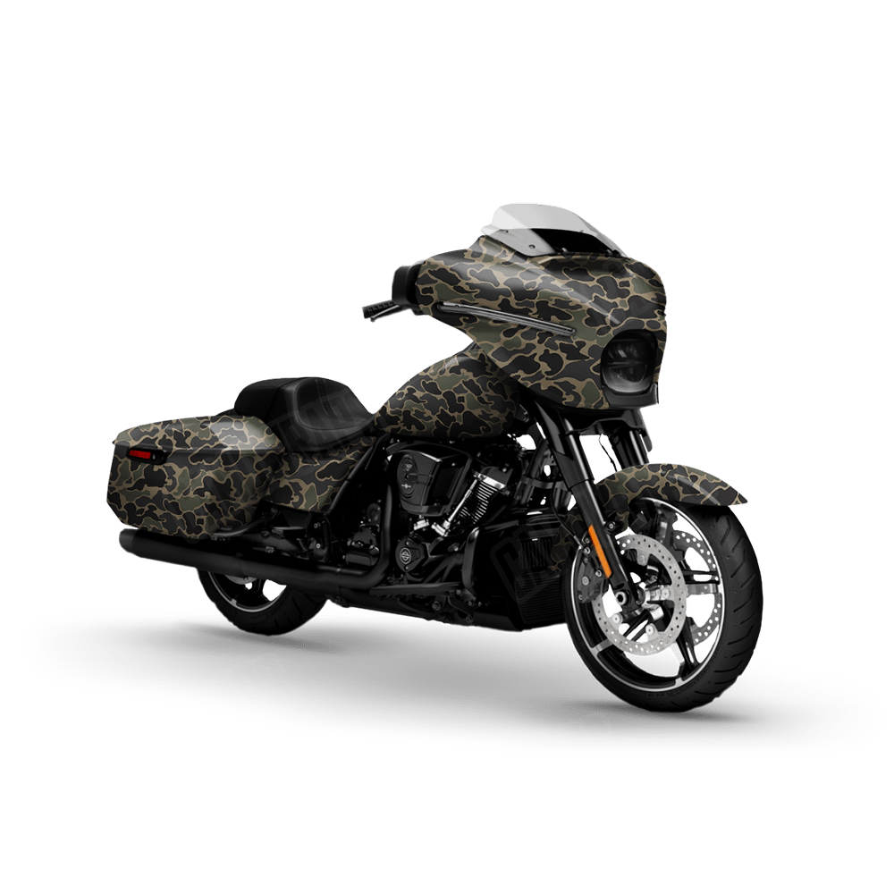 Old School Duck Militant Charcoal Motorcycle Wraps